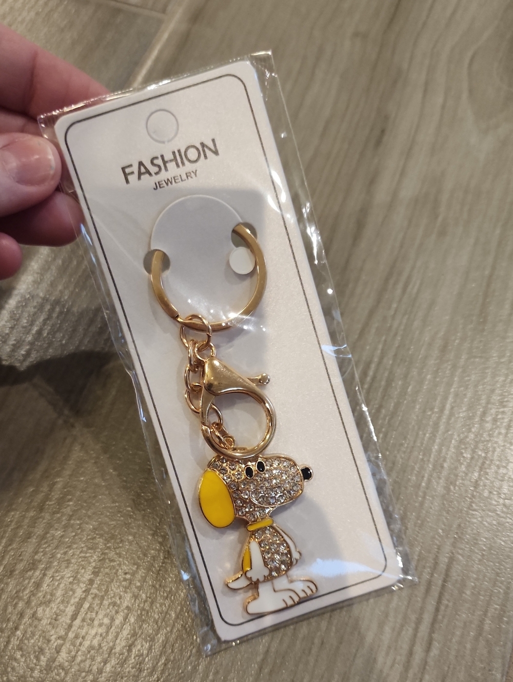 NWT Snoopy Keychain/Charm (Gold/yellow)